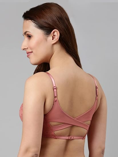 Enamor Cami X-Back Women's Bralette – All-Day Comfort, Fully Lined Lace, Non-Padded, Wirefree, Full Coverage F109